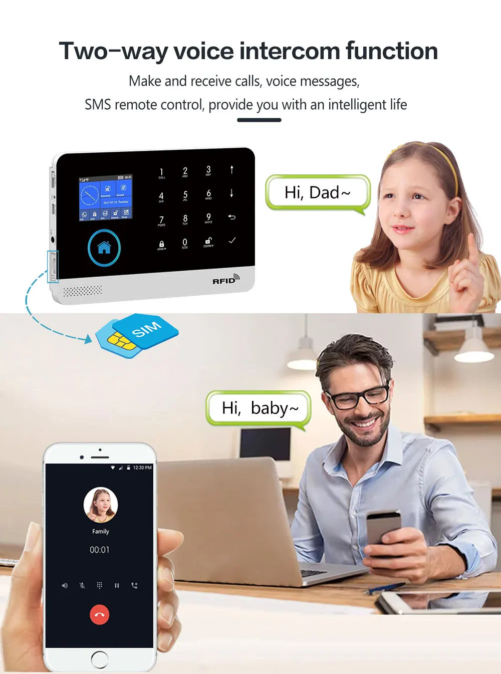 Wireless Security System with Sensors & App Control