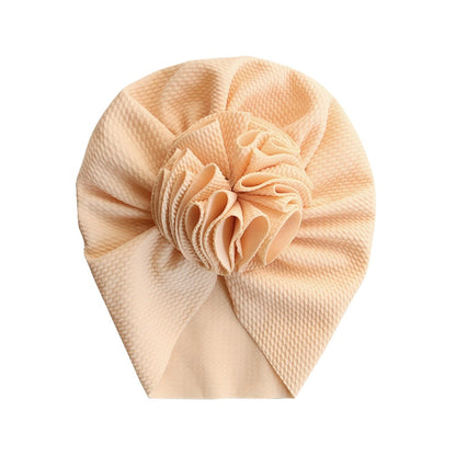 Cute Flower Baby Girl Hat Solid Color Newborn Infant Cap