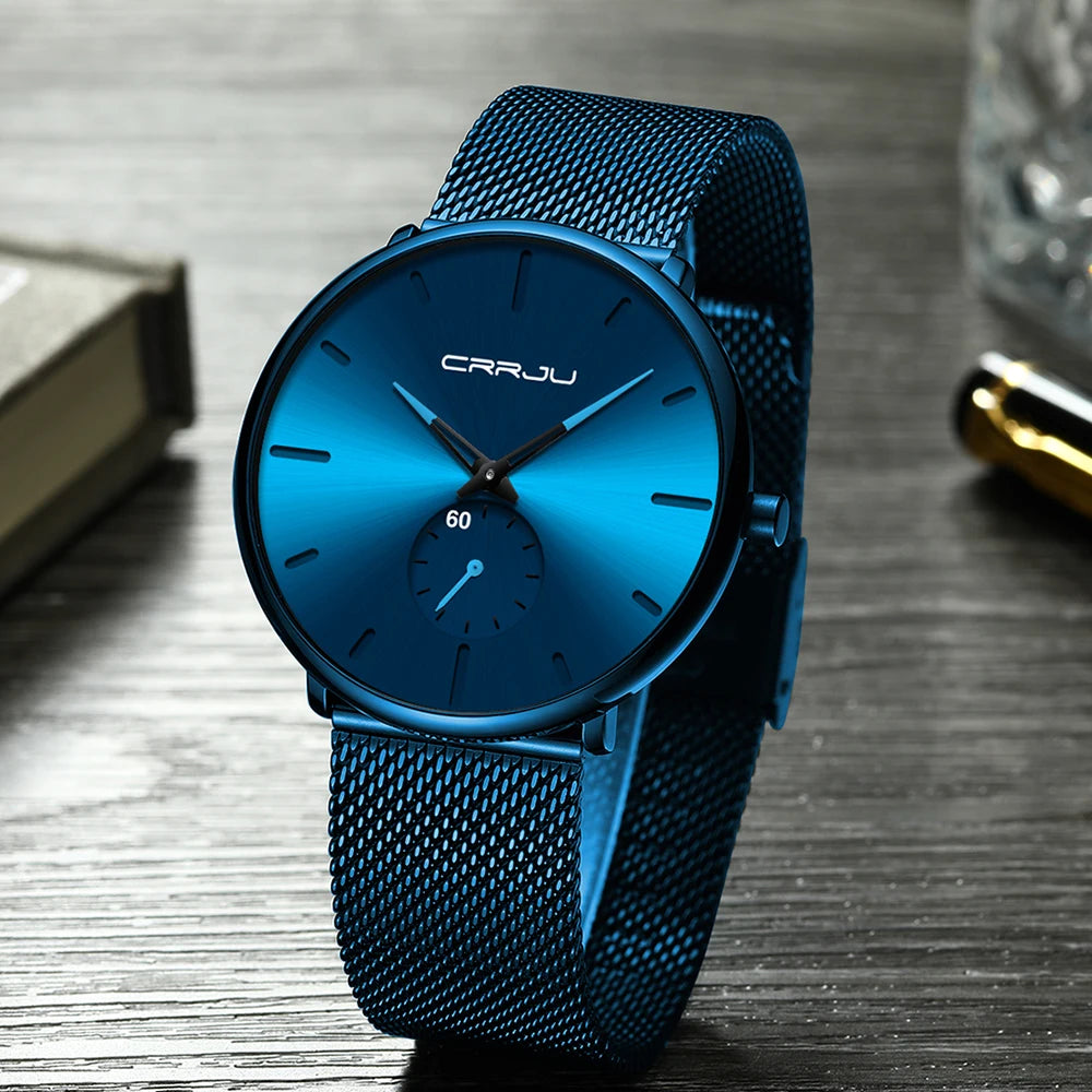 2150 Men's Stainless Steel Blue Quartz Watch