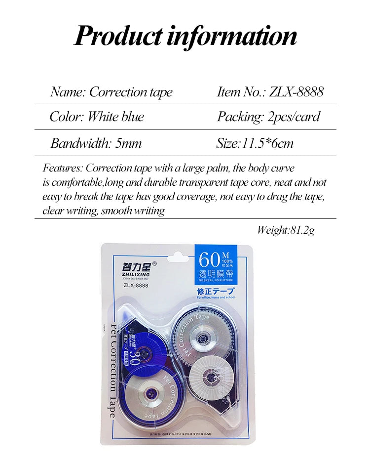 Large Capacity Correction Tape