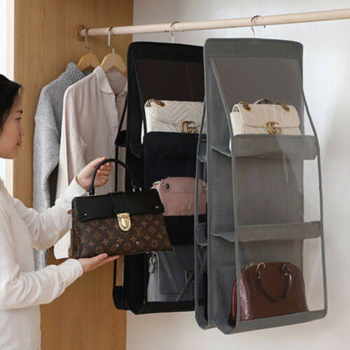 6 Pocket Folding Hanging Handbag Organizer