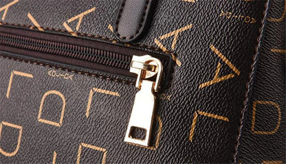 Large PU Leather Monogram Tote Handbag