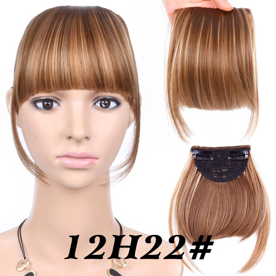 Leeons Short Synthetic Bangs Heat Resistant Hairpieces