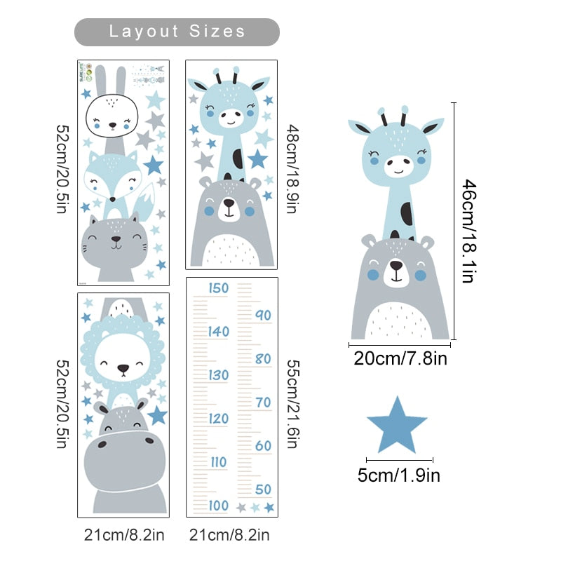 Cartoon Baby Height Measurement