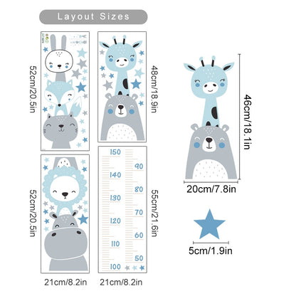 Cartoon Baby Height Measurement