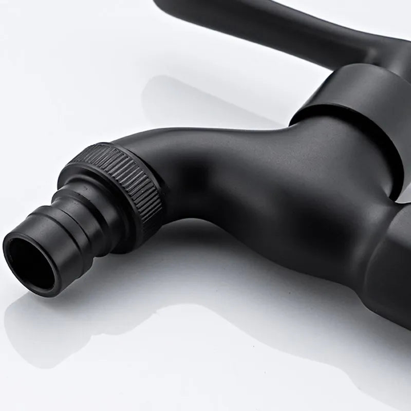 Black Wall Mounted Washing Machine Tap