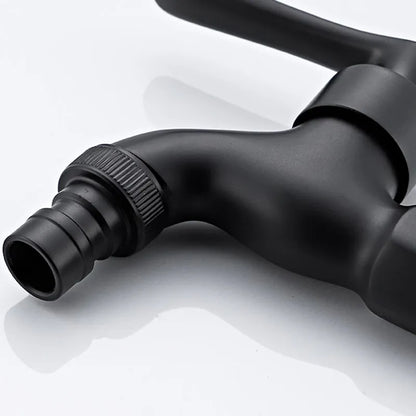 Black Wall Mounted Washing Machine Tap