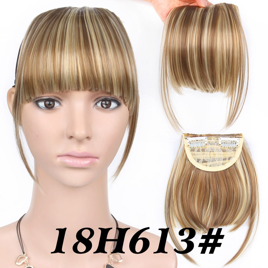 Leeons Short Synthetic Bangs Heat Resistant Hairpieces