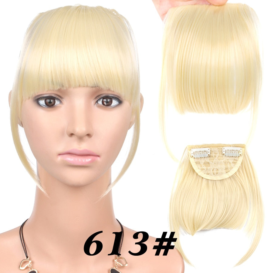 Leeons Short Synthetic Bangs Heat Resistant Hairpieces