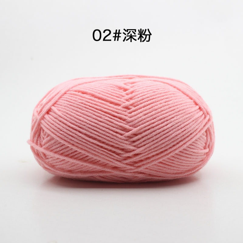 50g/Set 4ply Milk Cotton Knitting Wool Yarn