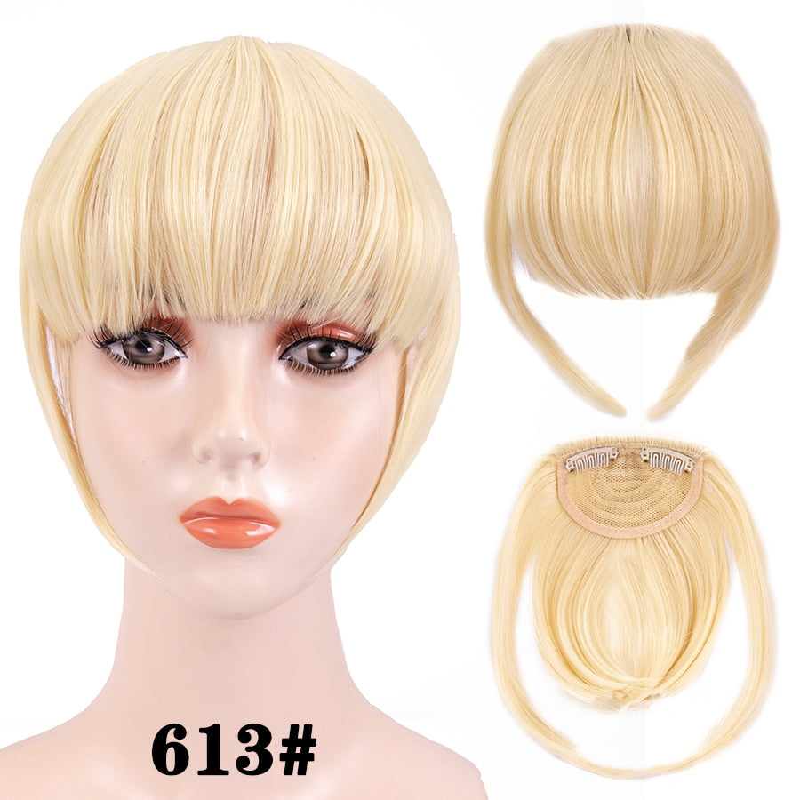 Leeons Short Synthetic Bangs Heat Resistant Hairpieces