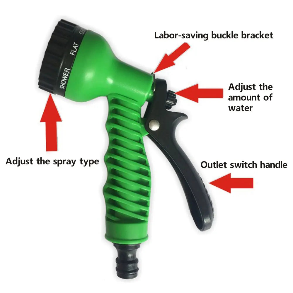 Expandable Garden Hose with Spray Gun