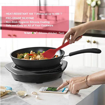 WALFOS Non Stick Butter Cooking Silicone Spatula Set