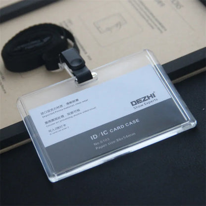 Retractable ID Badge Holder with Card Sleeve