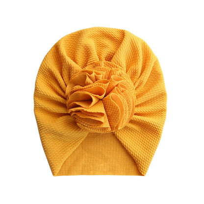 Cute Flower Baby Girl Hat Solid Color Newborn Infant Cap