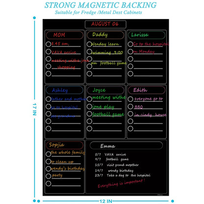 Magnetic Weekly Planner Whiteboard for Fridge