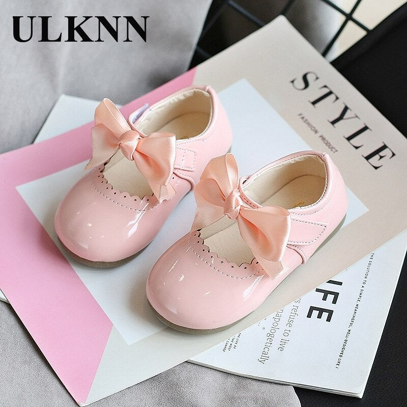 ULKNN Baby girls cute bow shoes