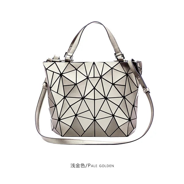 Luminous Geometric Reflective Tote Bag