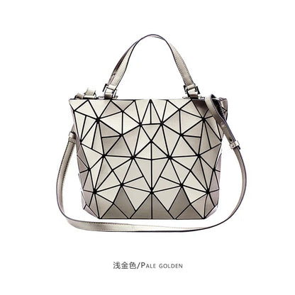 Luminous Geometric Reflective Tote Bag
