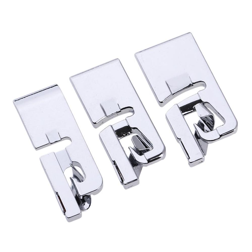 3Pcs  Narrow Rolled Hem Sewing Machine Presser