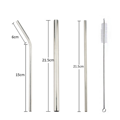 Metal Reusable 304 Stainless Steel Straws