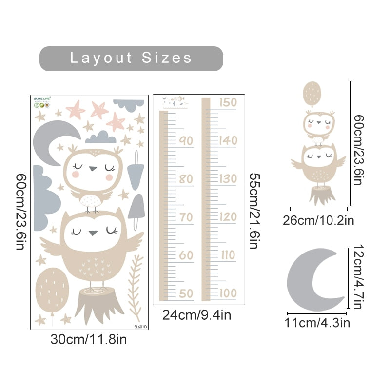 Cartoon Baby Height Measurement