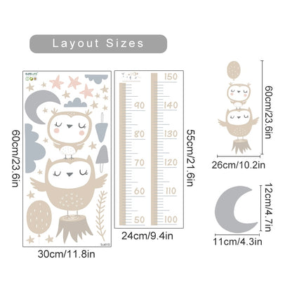 Cartoon Baby Height Measurement