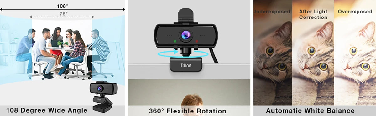 K420 1440p USB Webcam with Microphone & Tripod
