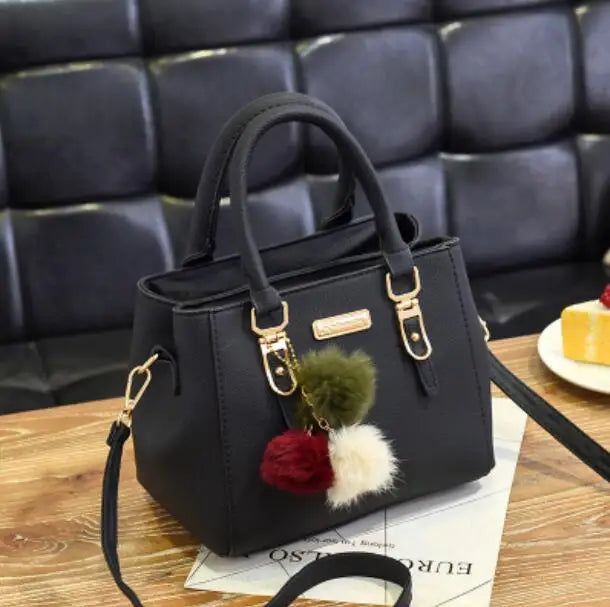 Large Capacity PU Leather Shopper Tote Bag