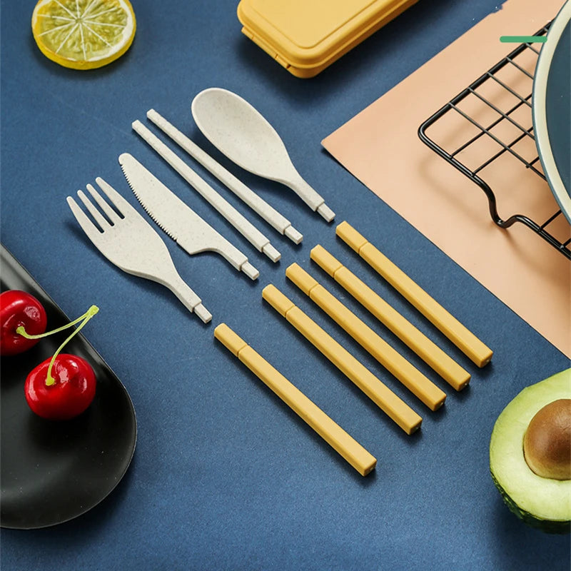 Portable Wheat Straw Cutlery Set