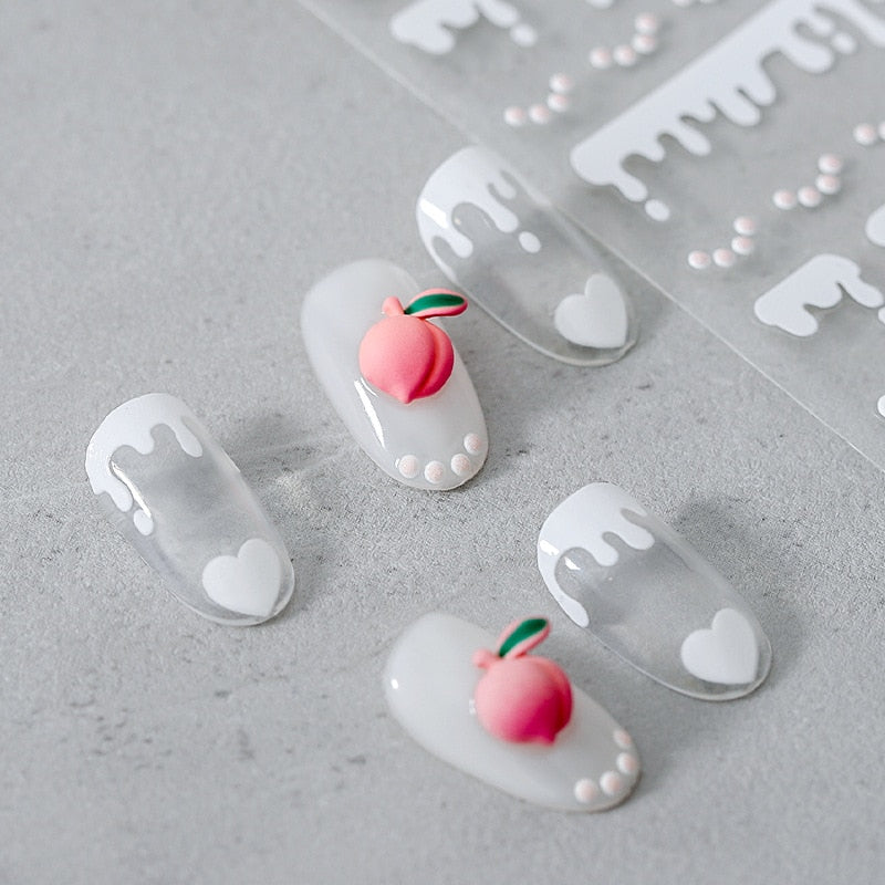 3D Acrylic Engraved  Nail Sticker