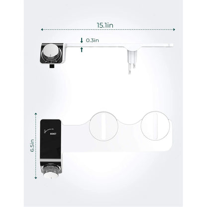 Dual Nozzle Bidet Toilet Seat Attachment