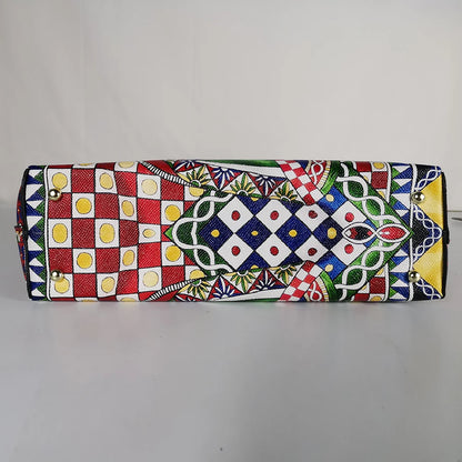 Italian-Inspired Printed PU Leather Tote Bag