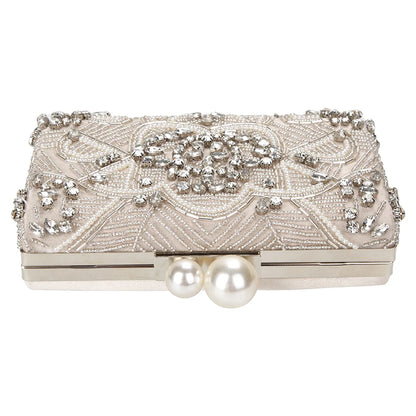 Beaded Crystal Wedding Clutch Bag
