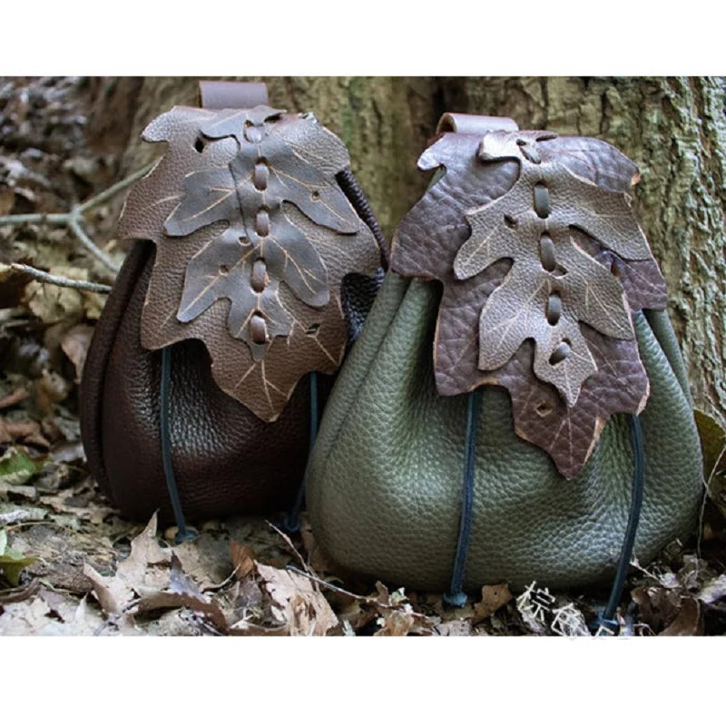 Medieval Leaf Belt Waist Pouch