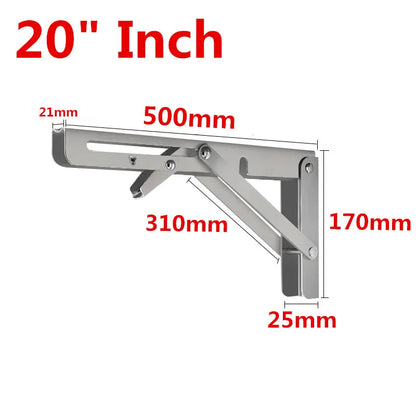 Heavy-Duty Adjustable Triangle Folding Shelf Brackets
