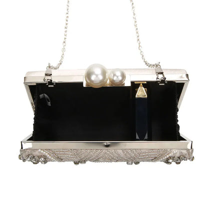 Beaded Crystal Wedding Clutch Bag