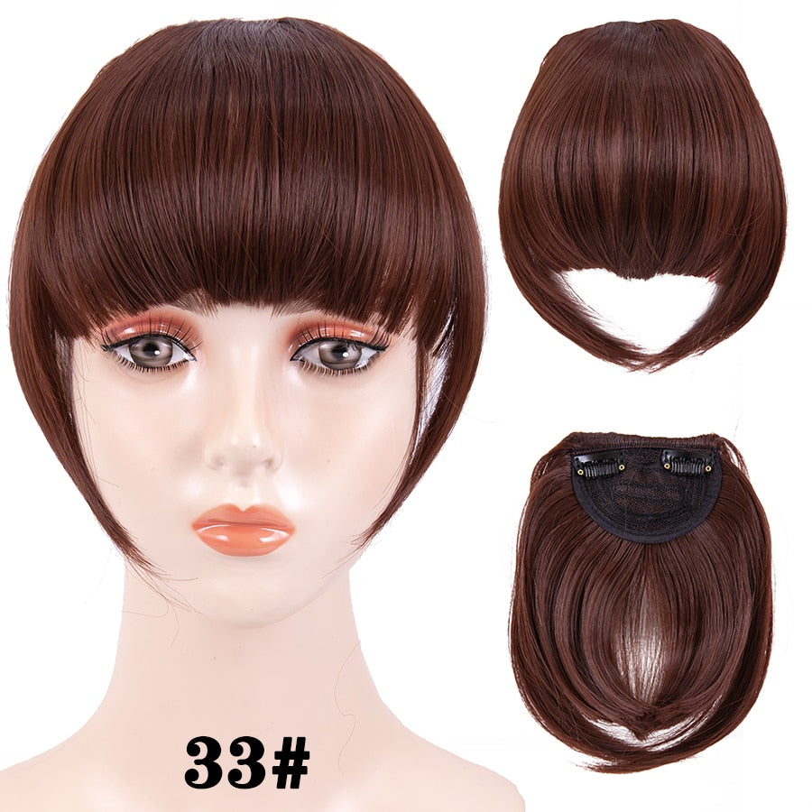 Leeons Short Synthetic Bangs Heat Resistant Hairpieces