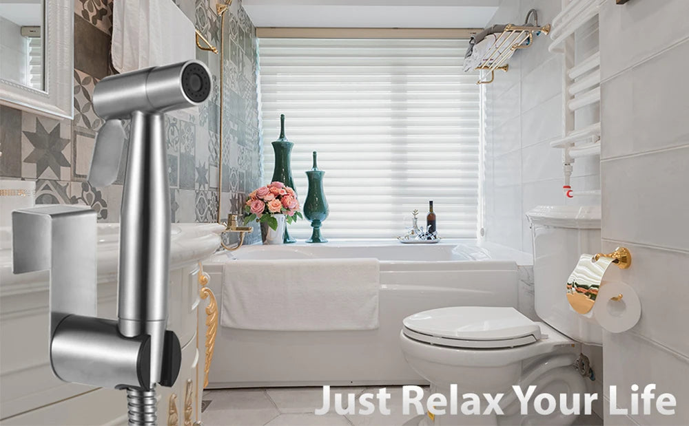 Wall-Mounted Stainless Steel Toilet Spray Kit