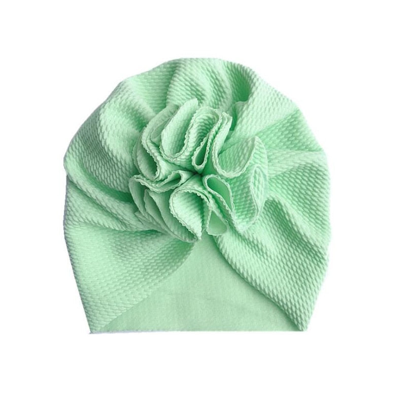 Cute Flower Baby Girl Hat Solid Color Newborn Infant Cap