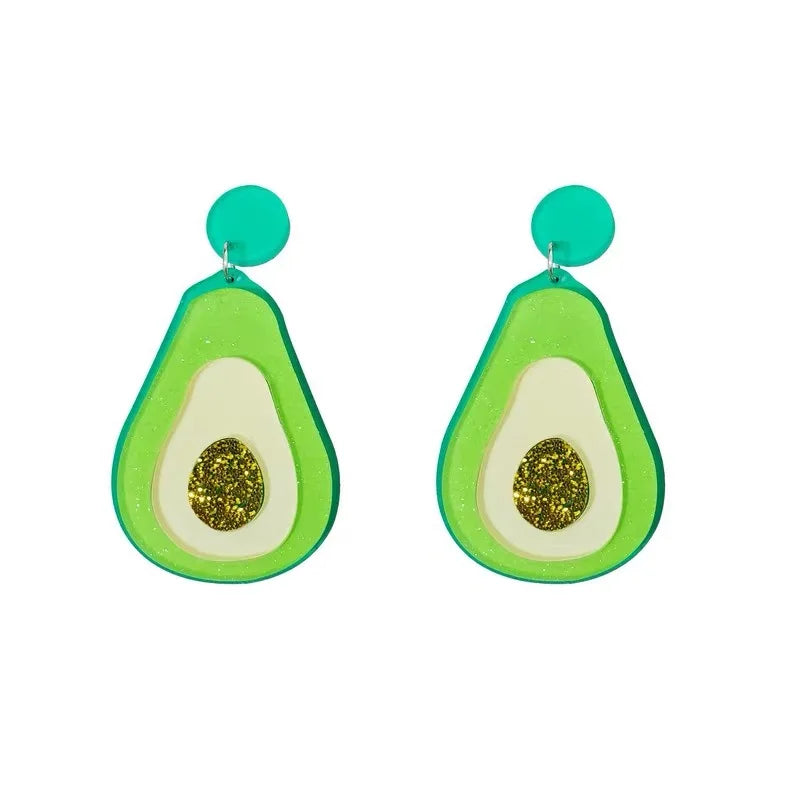 Fruit Vegetables Acrylic Drop Earrings