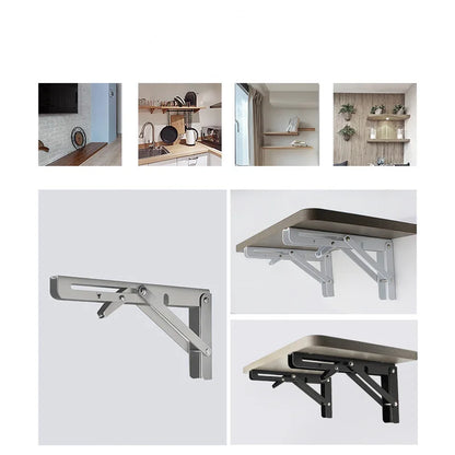 Heavy-Duty Adjustable Triangle Folding Shelf Brackets