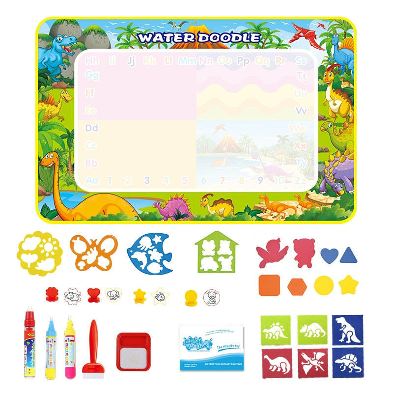 educational game drawing mat dinosaur