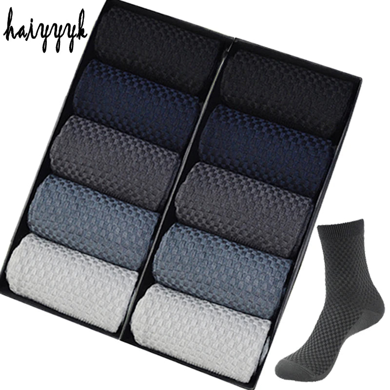 Men’s Bamboo Fiber Compression Socks 10 Pairs