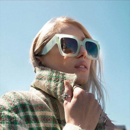 Classic Luxury Brand Designer Big Frame Square Sunglasses