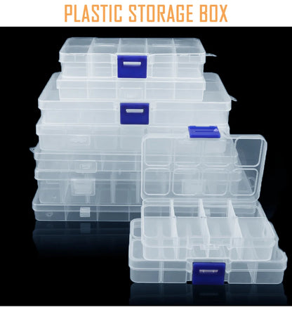 Plastic Box With Compartment Slot Organizer