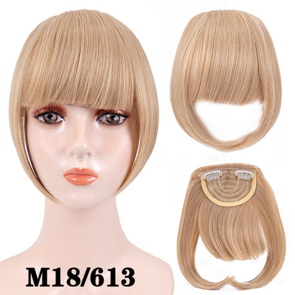 Leeons Short Synthetic Bangs Heat Resistant Hairpieces