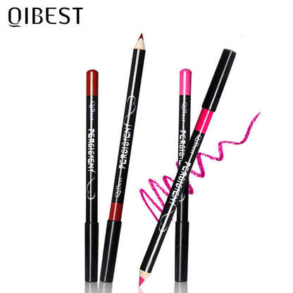 QIBEST 12Colour Long-lasting Matte Lipliner Pencil