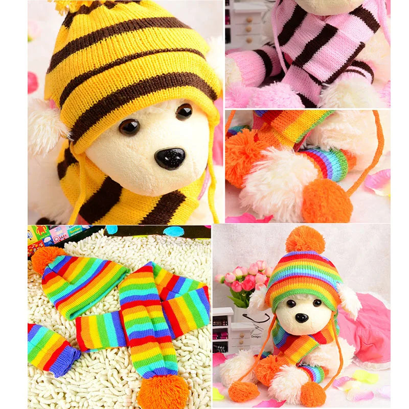 Knitted Dog Hat & Scarf Set