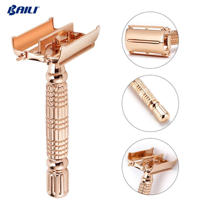 Rose Gold Butterfly Safety Razor